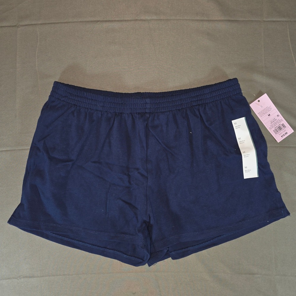 Wild Fable Navy Blue Mid-Rise Cotton Blend Shorts Medium WFB1389J NWT